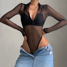 Sleek Sheer Mesh Bodysuit | Lavah Intimates