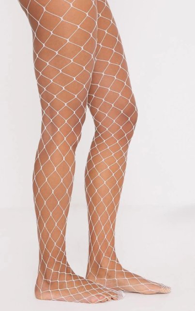 White Fishnet Pantyhose - LAVAH INTIMATES