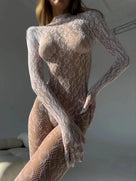 Sheer Leopard Bodystocking