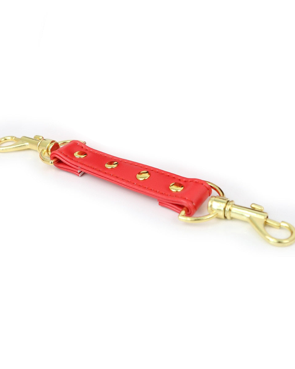 Contain Me Restraint Connecting Strap  LAVAH Red with Gold Hardware  