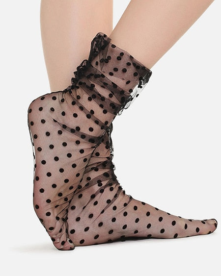 Polka Dot Mid-Calf Socks socks LAVAH   