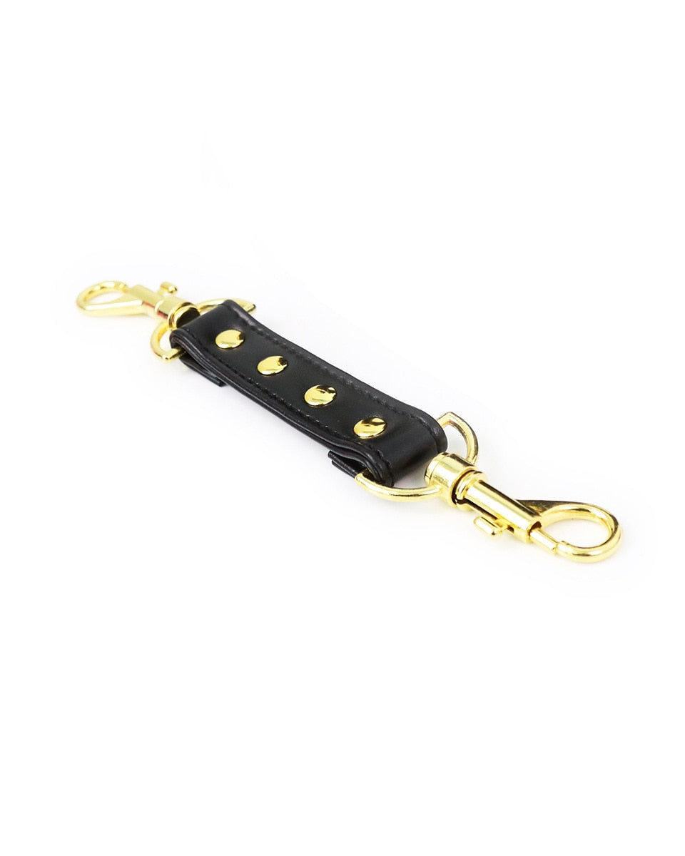 Contain Me Restraint Connecting Strap  LAVAH Black with Gold Hardware  
