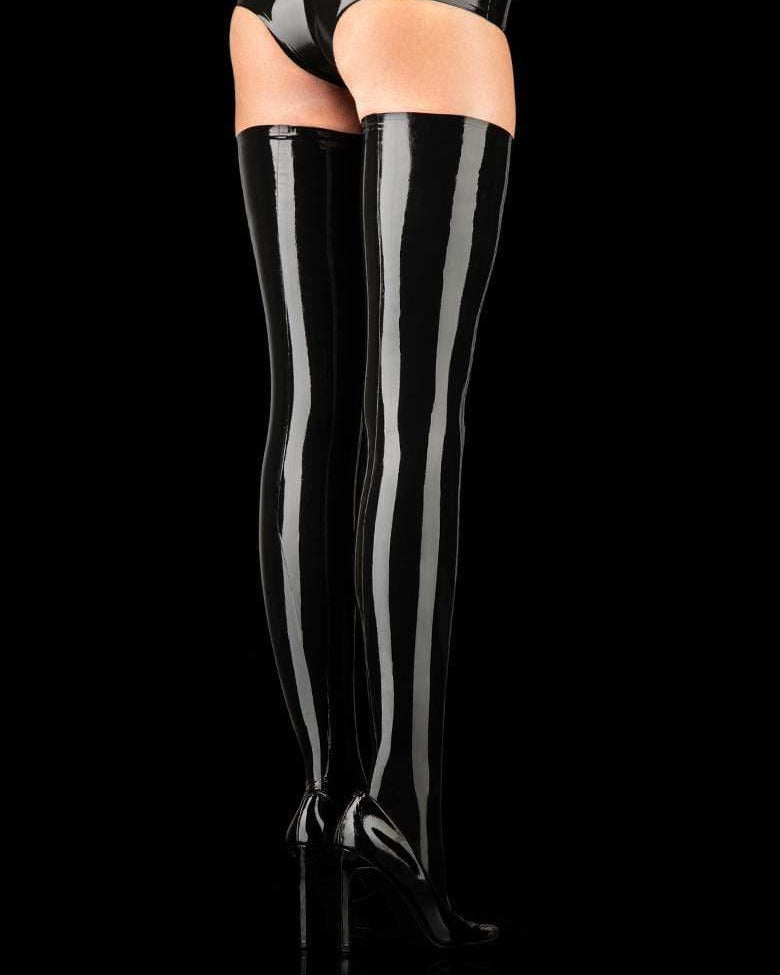 Latex Thigh Highs - Black stockings LAVAH   