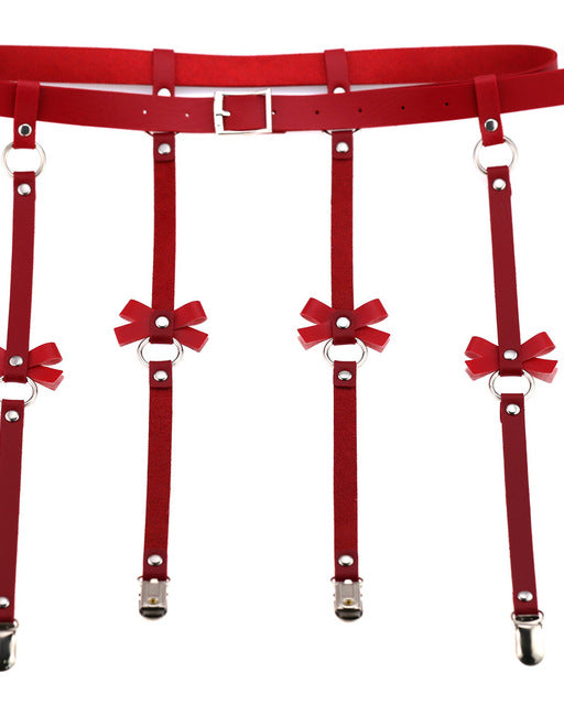 Bow Garter Harness body harness LAVAH Red  