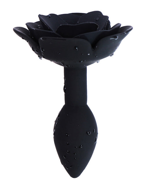 Rose Butt Plug sex toy LAVAH Black  