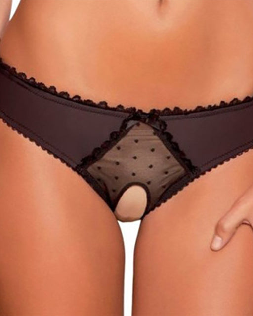 Isabelle Crotchless Panties panties LAVAH Black L 