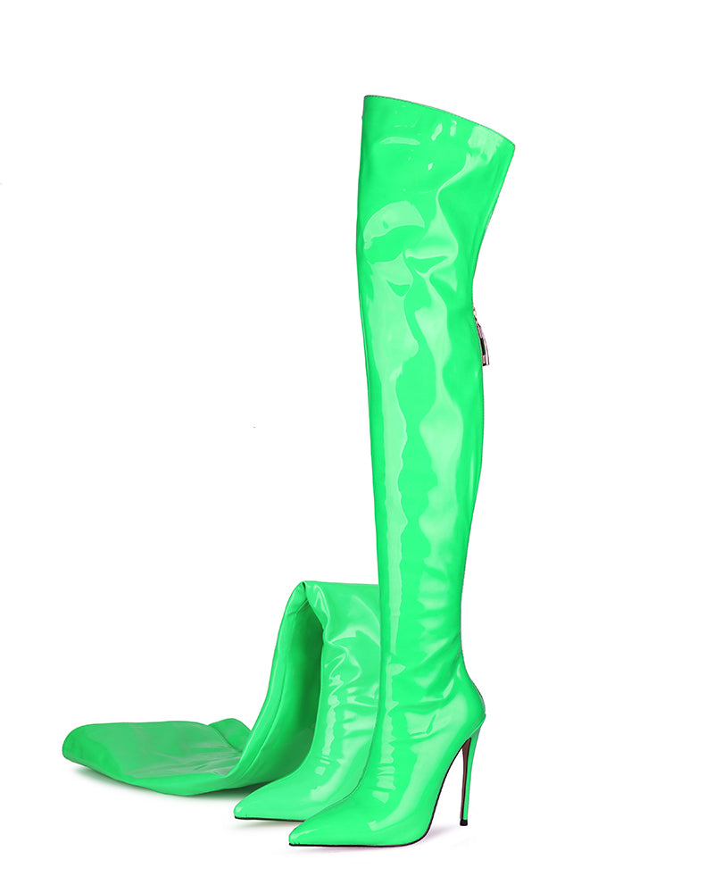 Vava-Voom Thigh High Heels shoes LAVAH   
